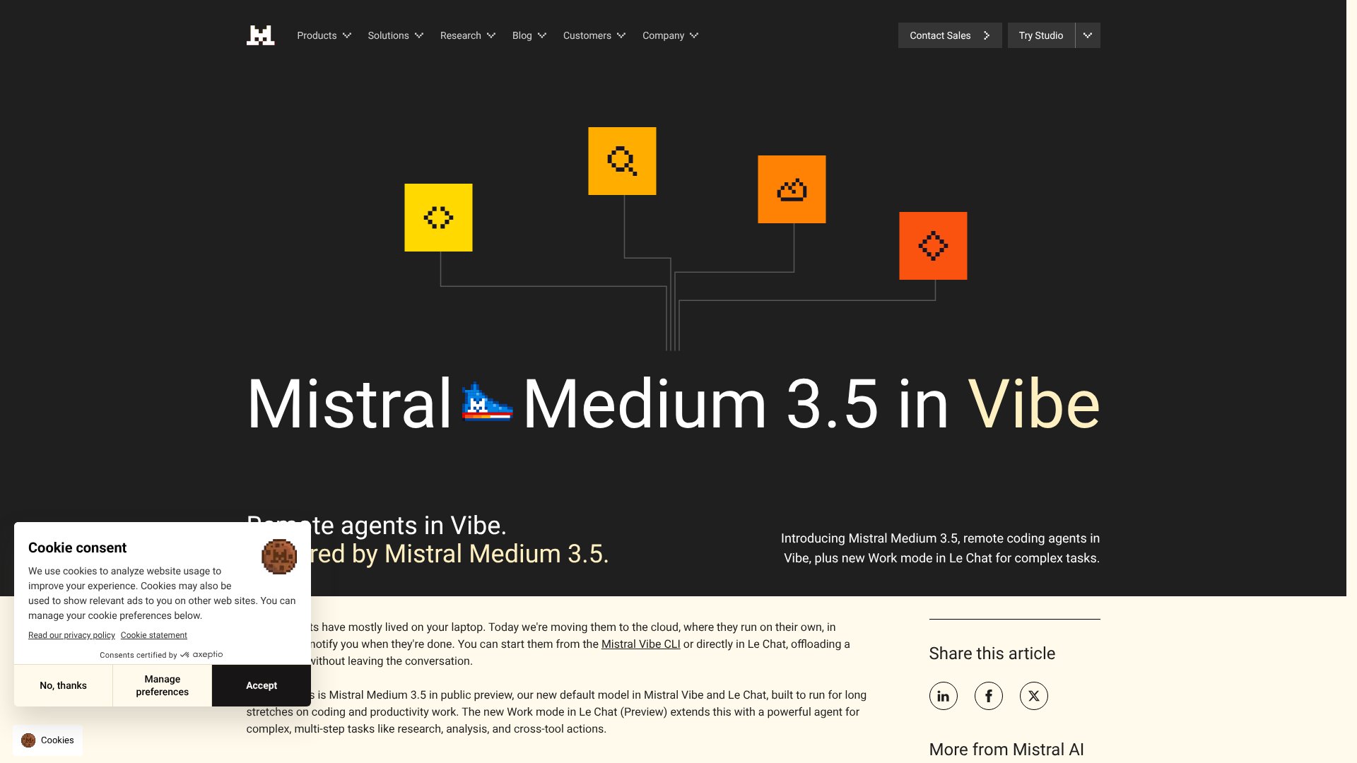 Mistral Medium 3.5 screenshot