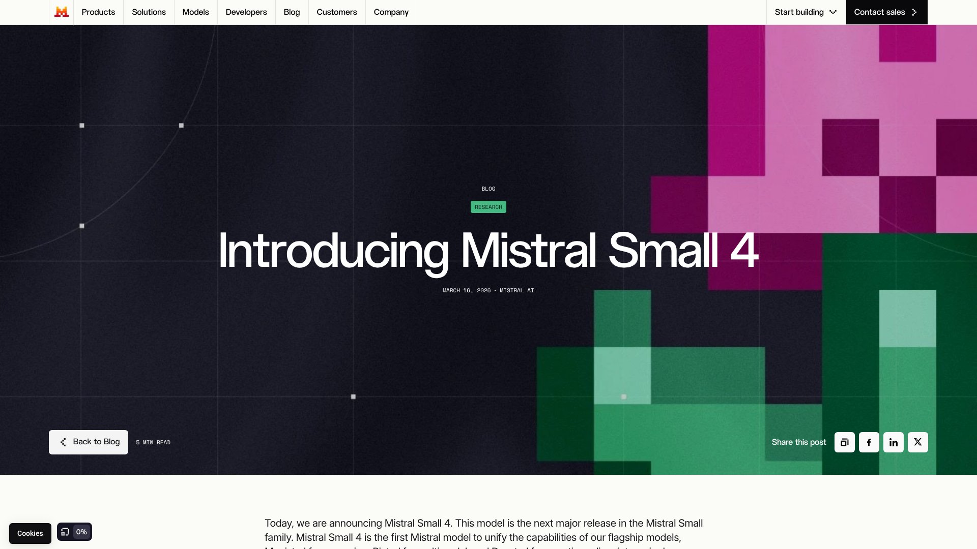 Mistral Small 4 screenshot