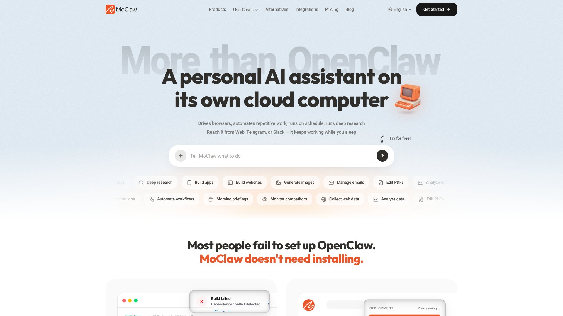 MoClaw AI screenshot