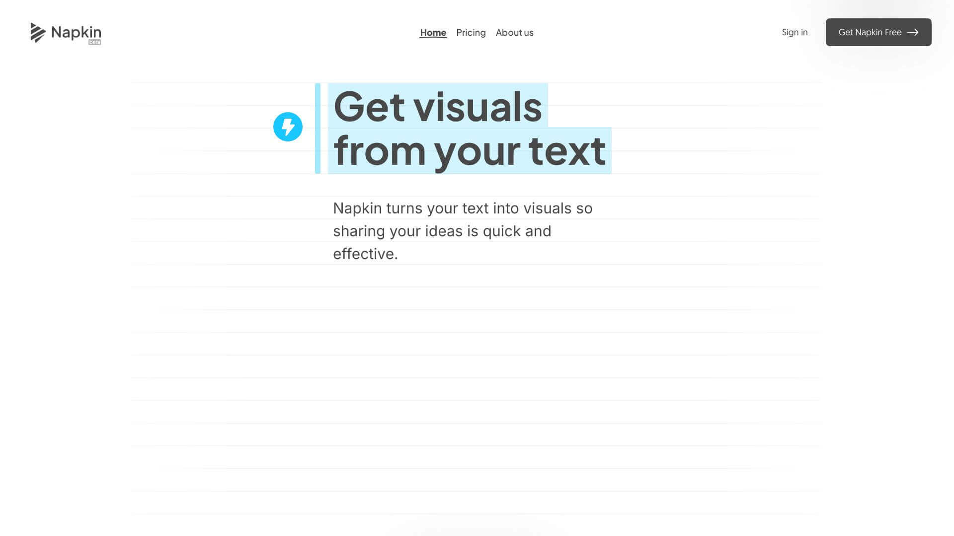 Napkin screenshot