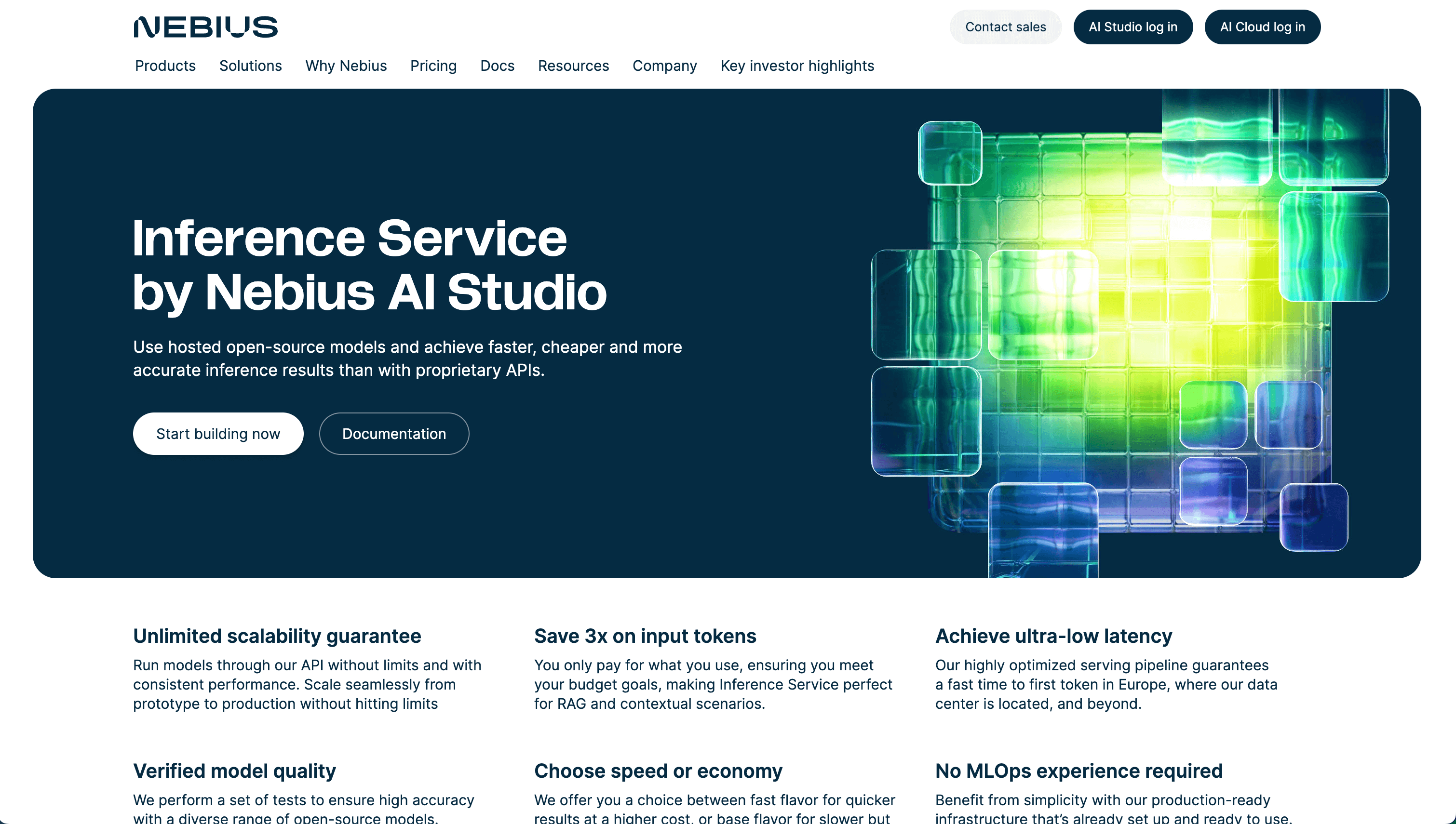 Nebius AI Studio screenshot