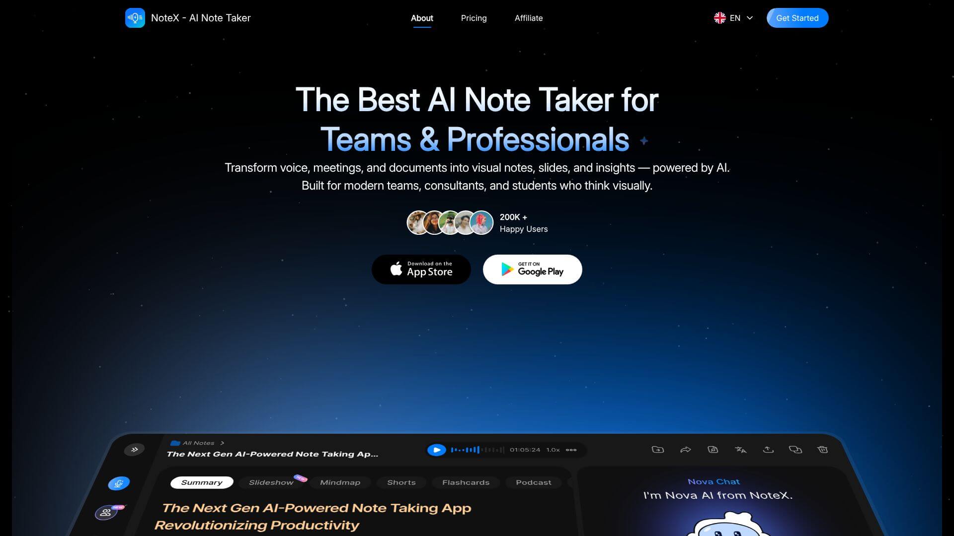 NoteX: AI Note Taker, AI Notebook screenshot