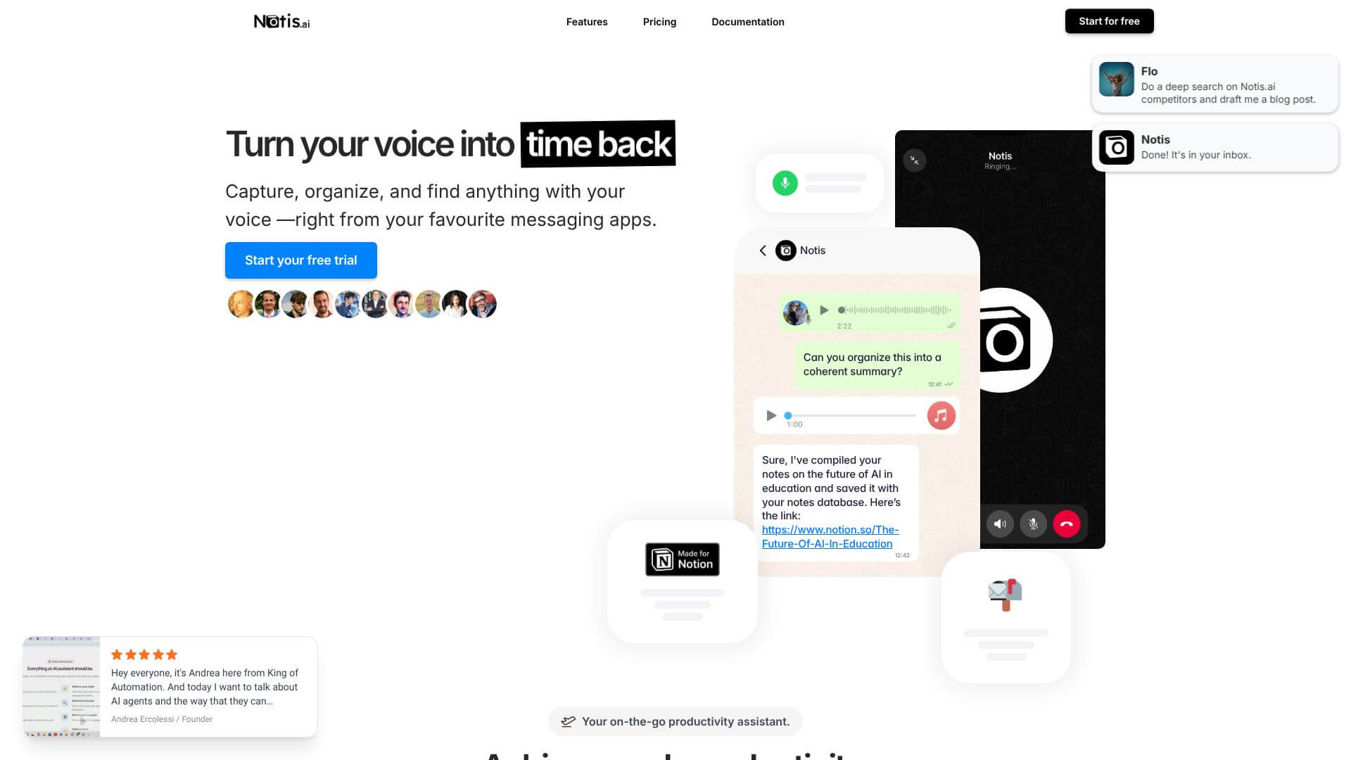 Notis.ai screenshot