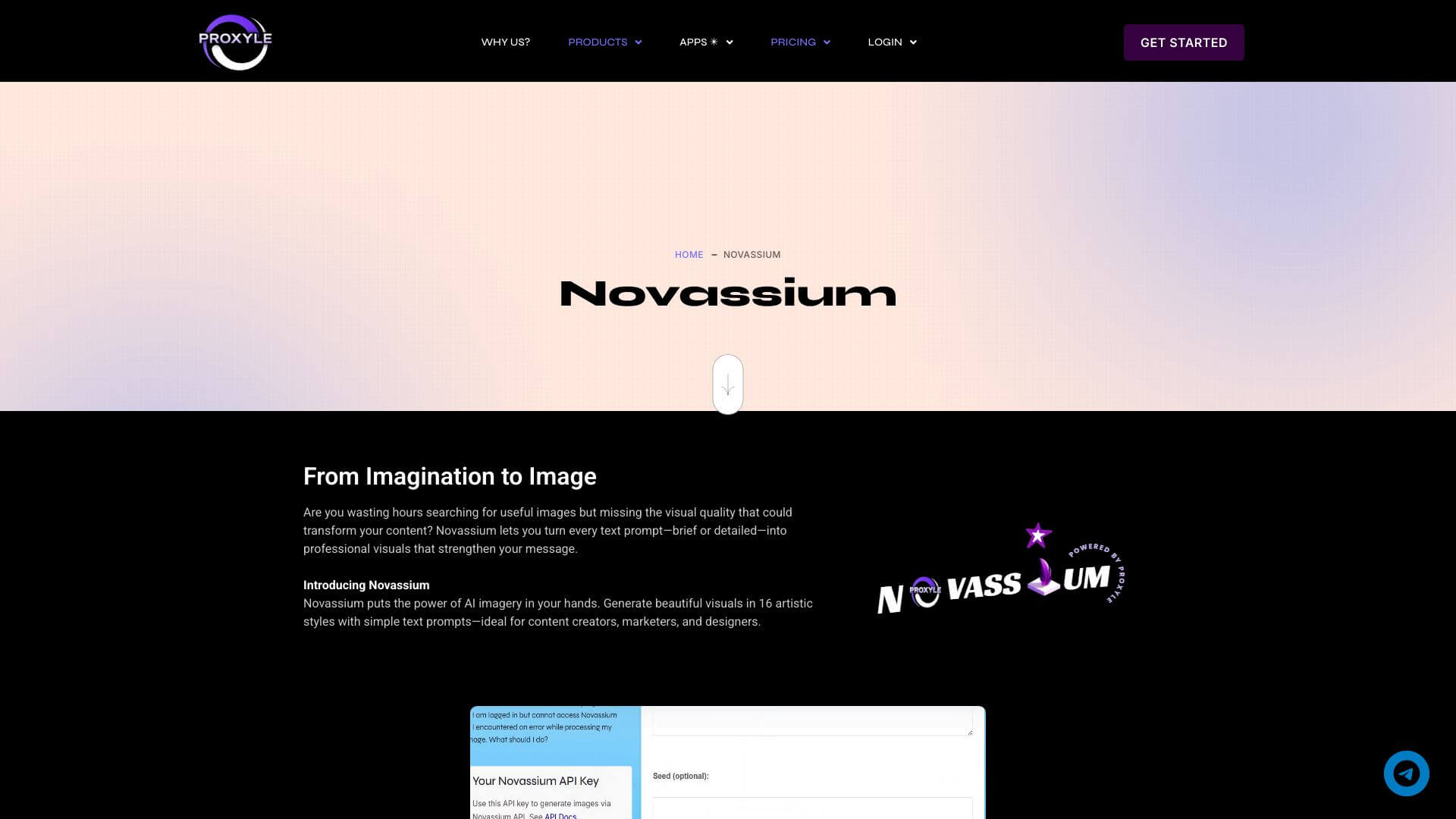 Novassium AI Image Generator WordPress Plugin screenshot