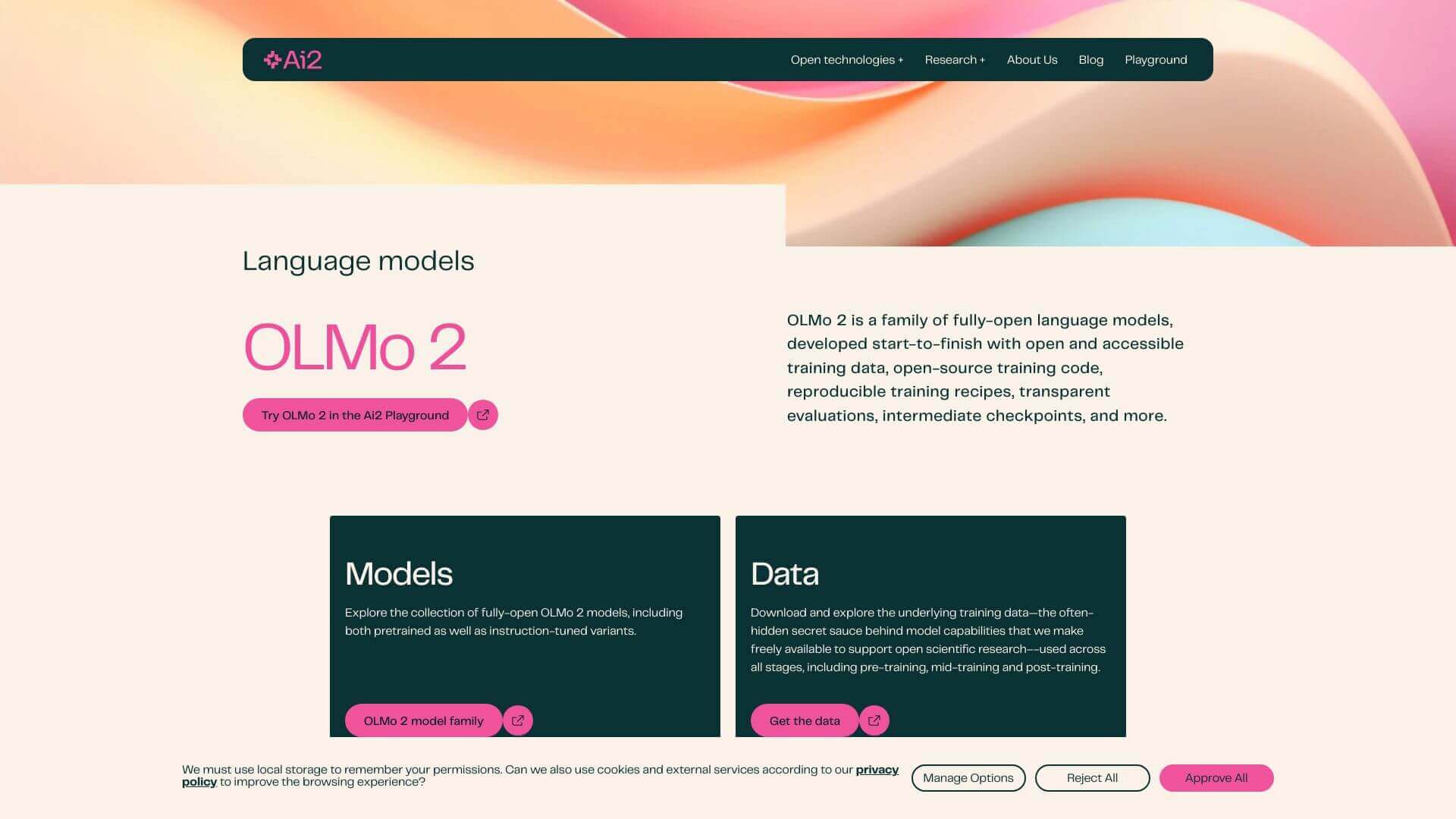 OLMo 2 screenshot