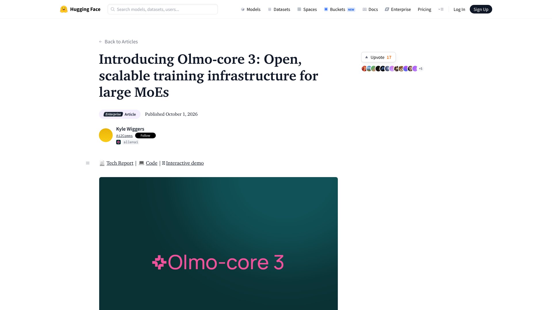 Olmo-core 3 screenshot
