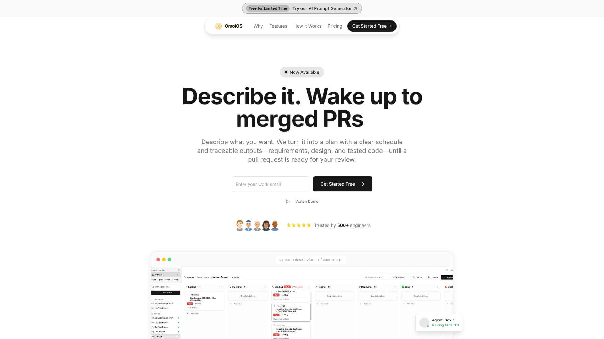 OmoiOS screenshot