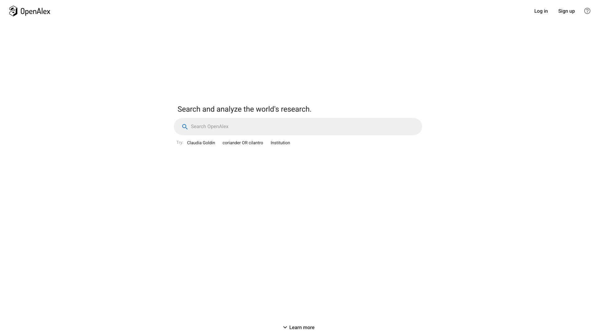 OpenAlex screenshot