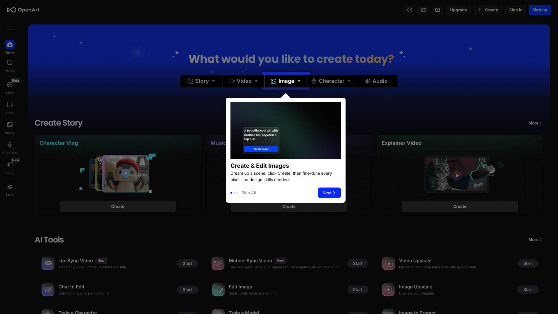 OpenArt AI screenshot