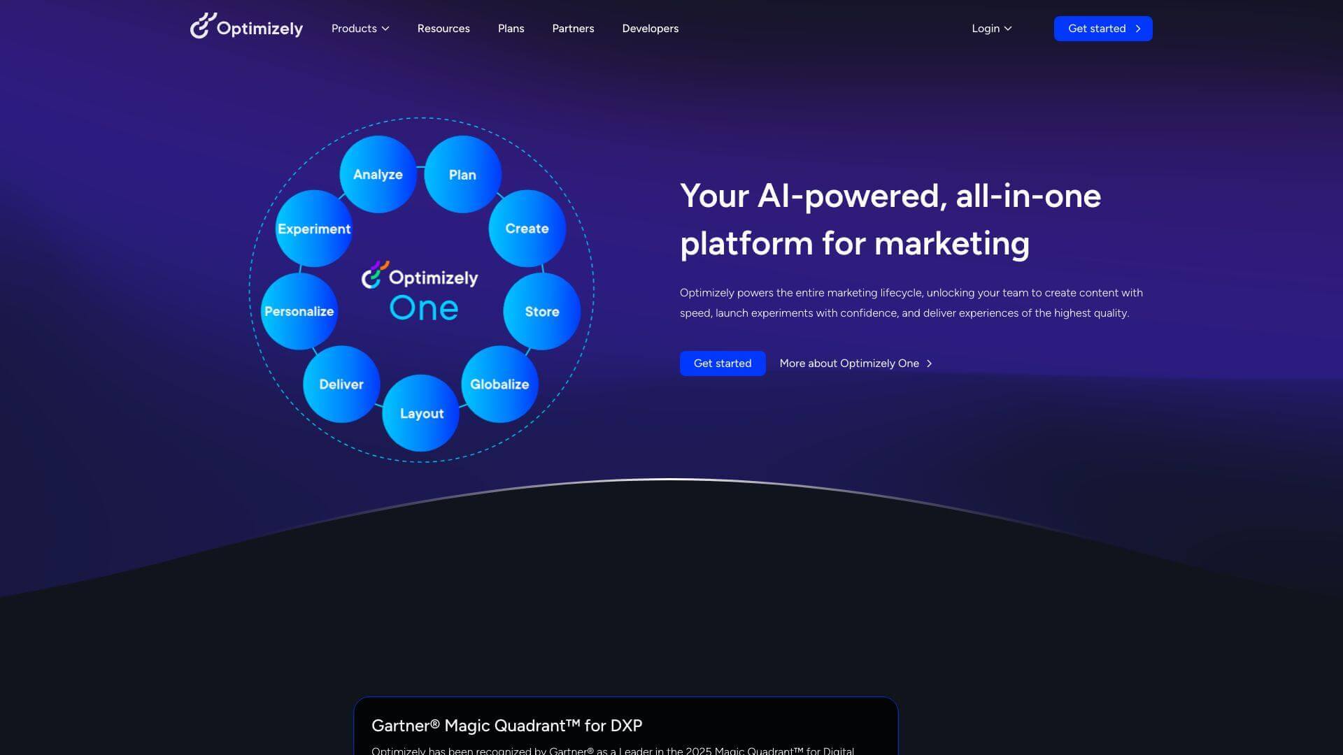 Optimizely screenshot