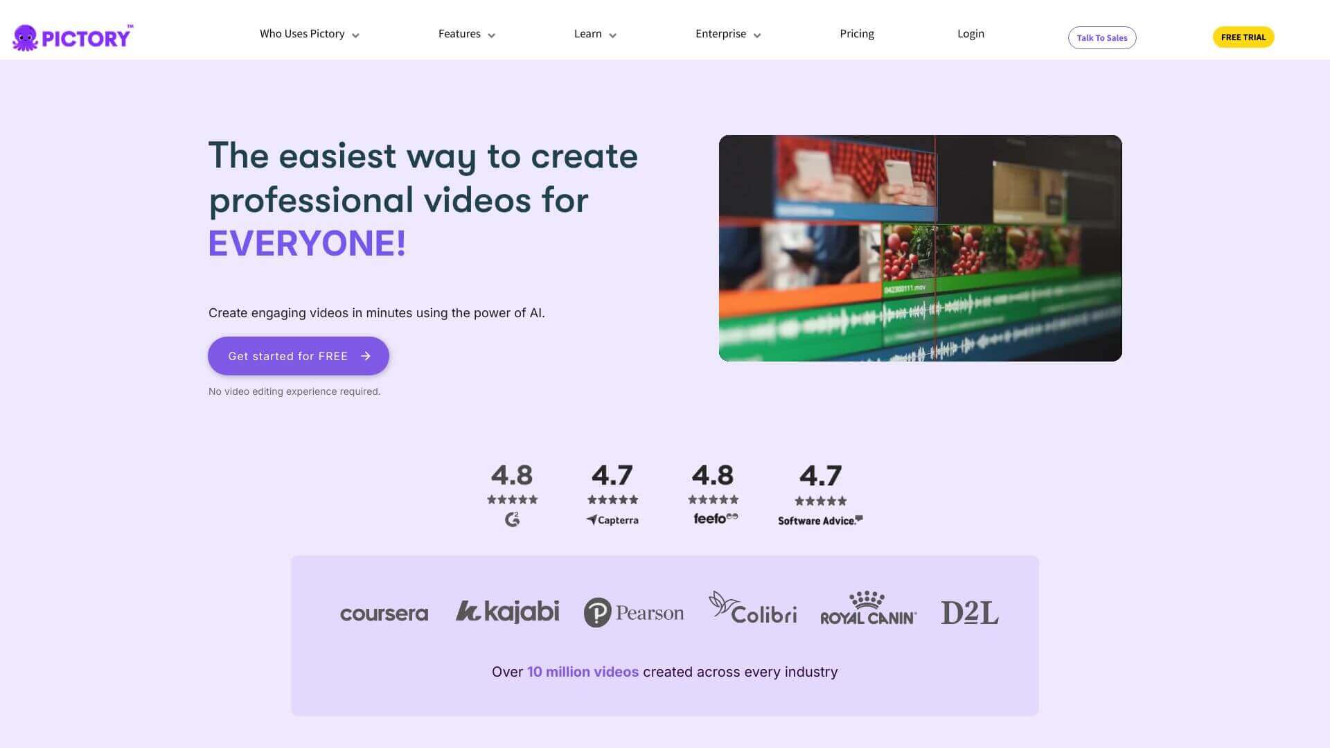 Pictory screenshot