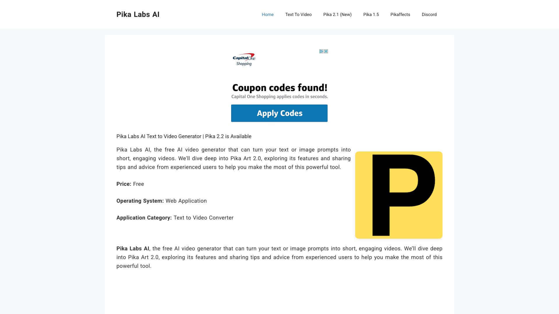Pika Labs screenshot