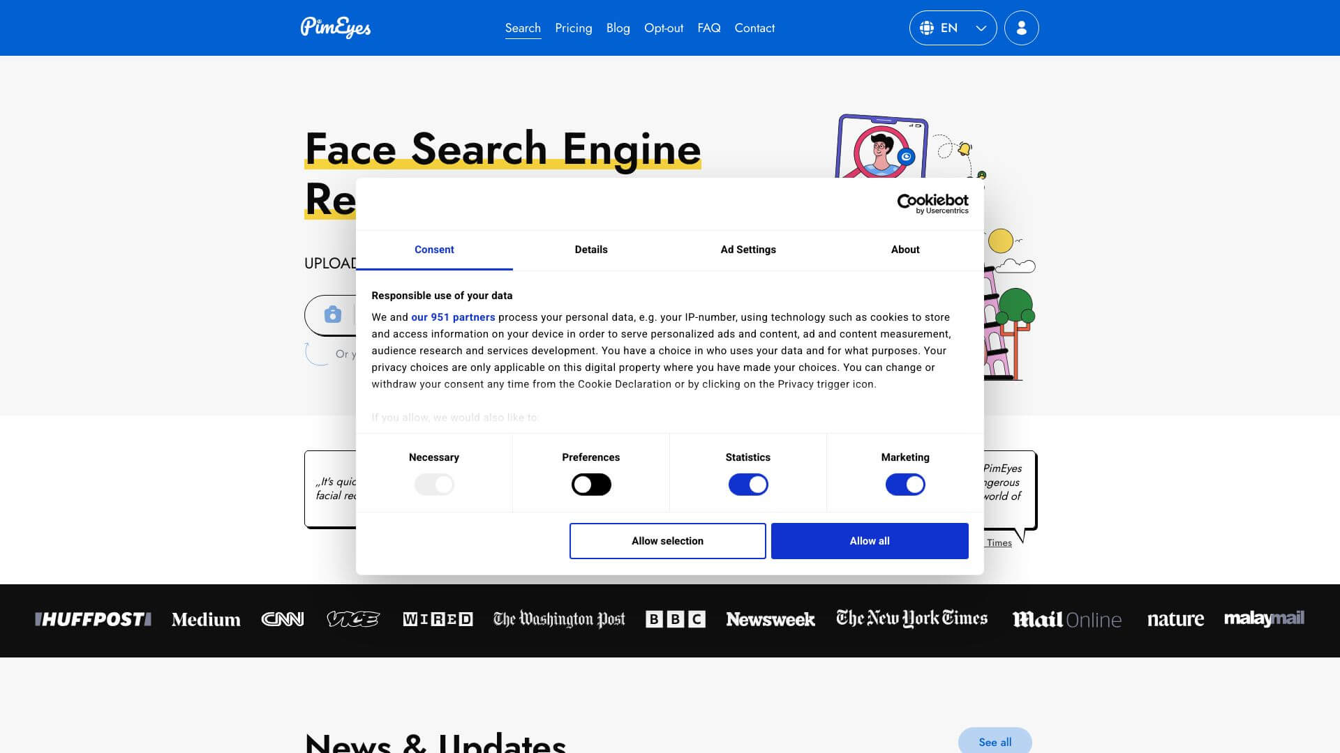 PimEyes screenshot