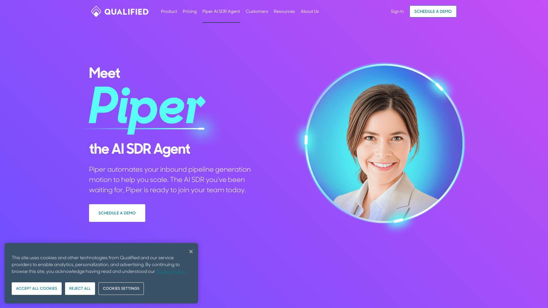 Piper SDR Agent by Qualified screenshot