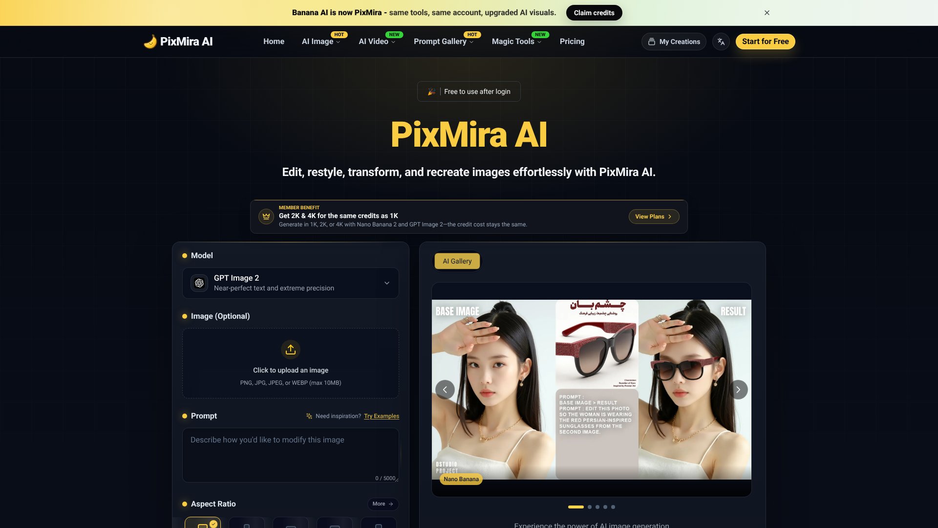 Pixmira AI screenshot