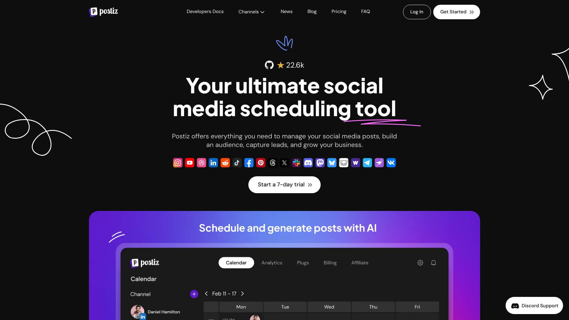 Postiz screenshot