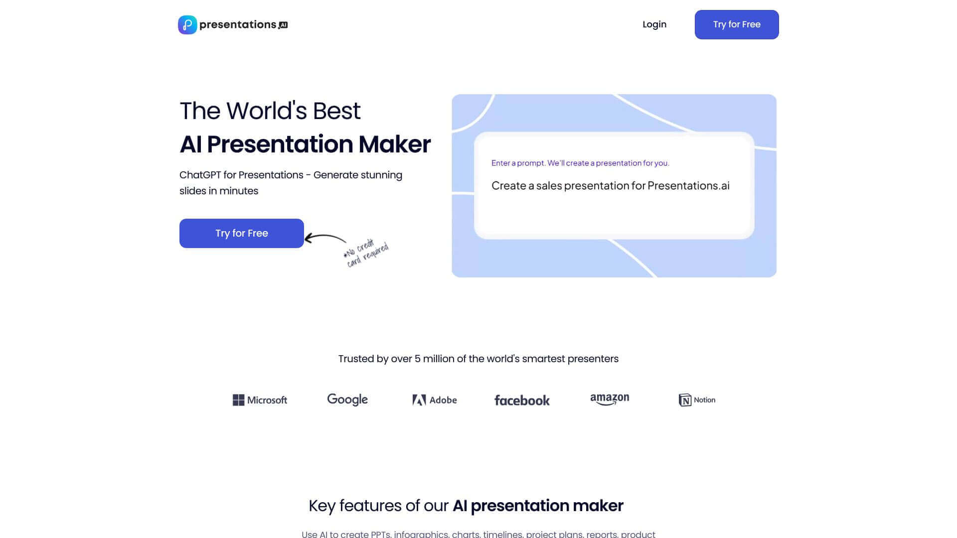 Presentations ai screenshot