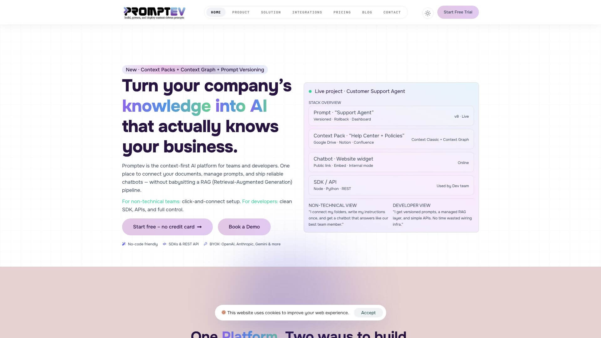 Promptev screenshot