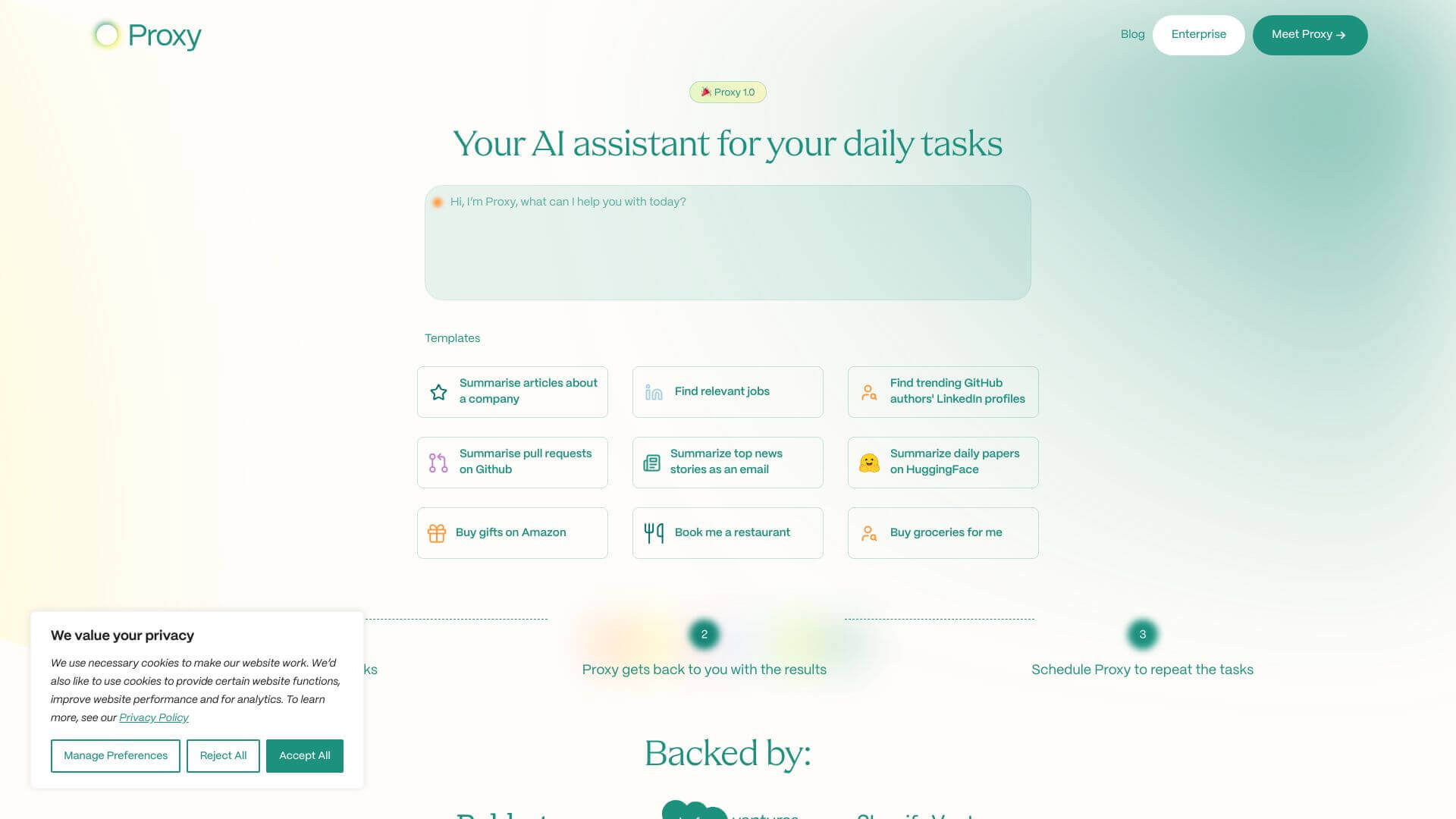 Proxy by Convergence AI screenshot