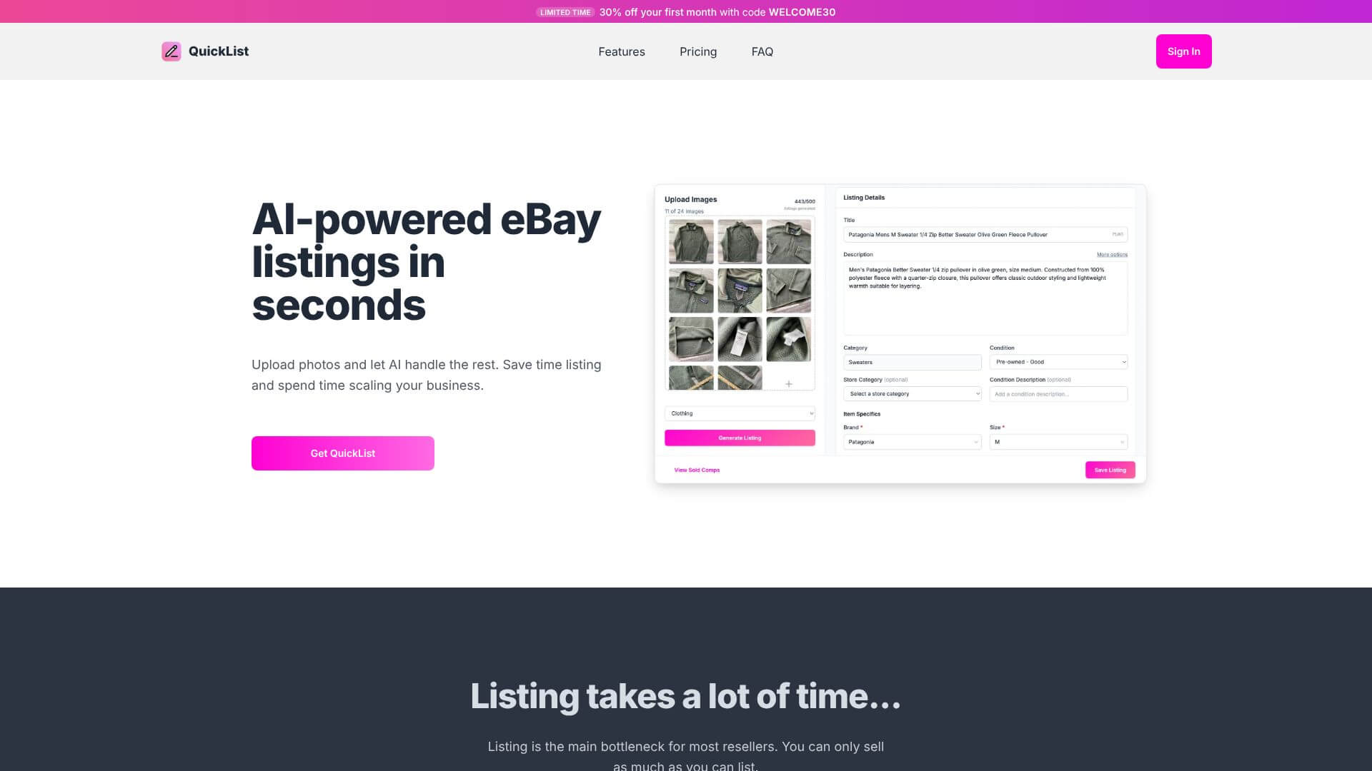 QuickList screenshot