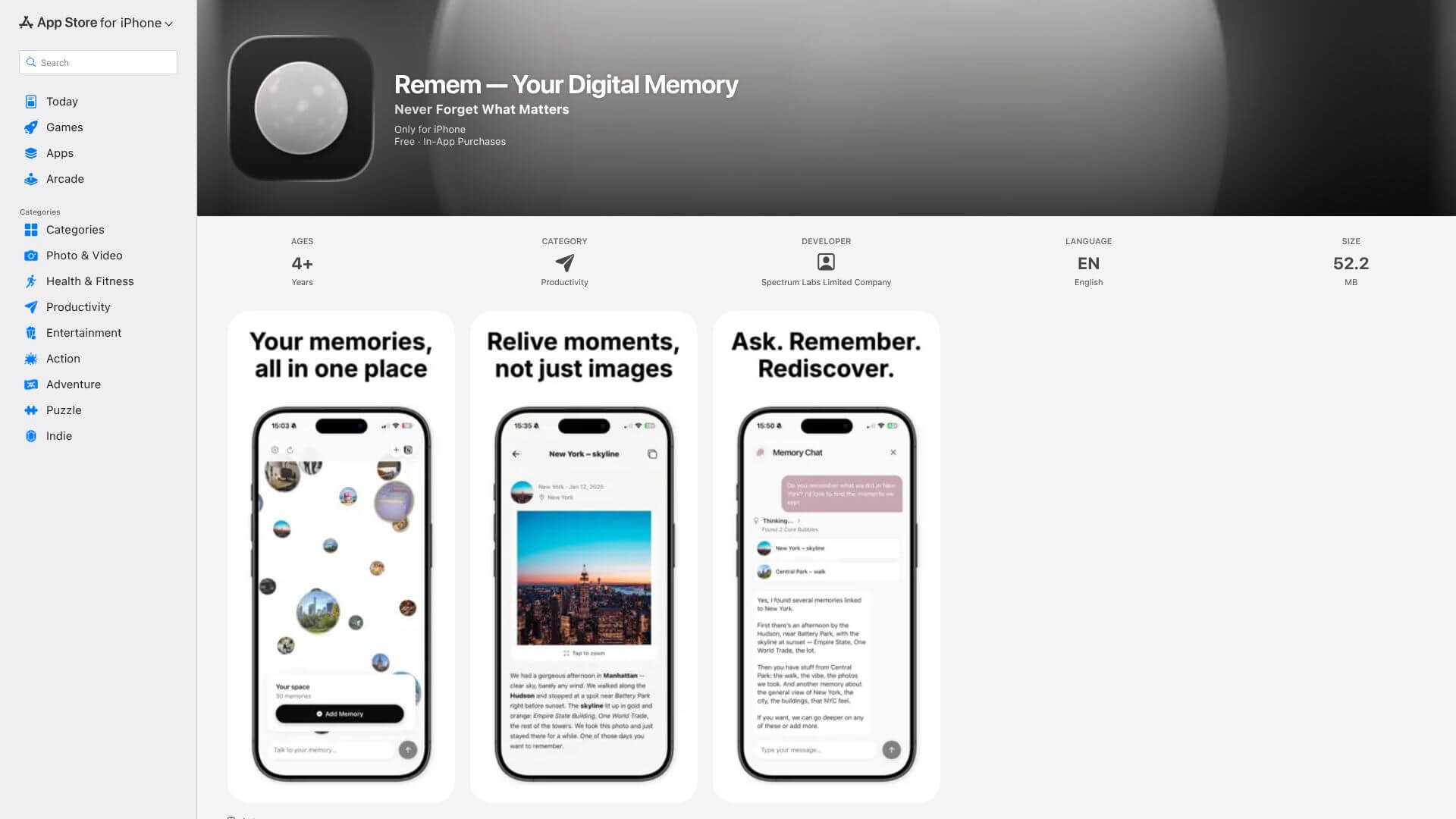 Remem AI screenshot