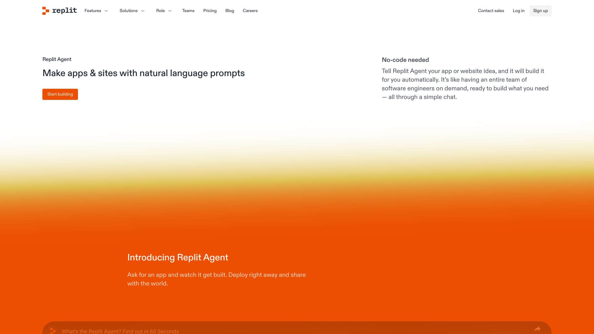 Replit Agent v2 screenshot