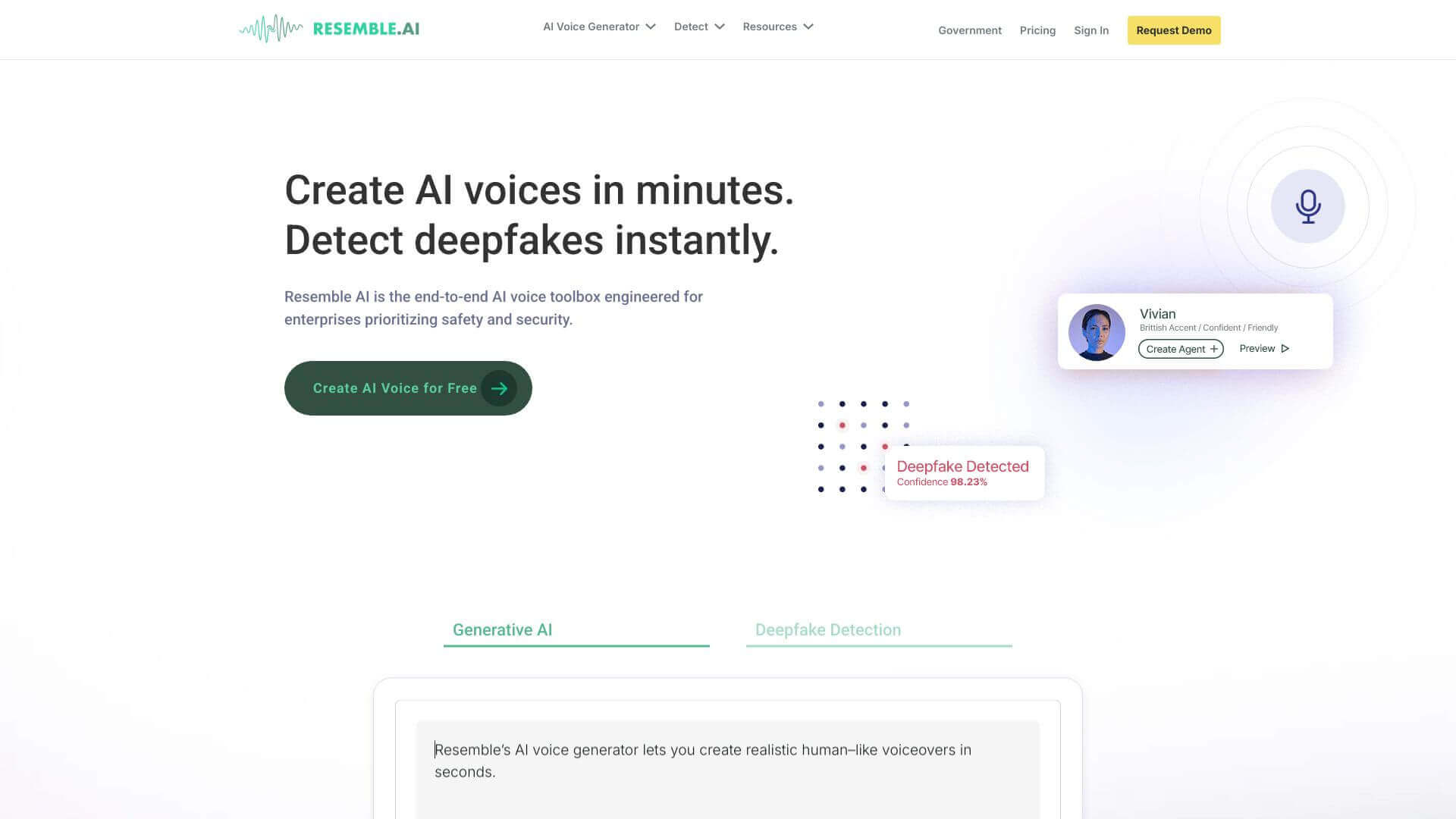 Resemble.ai screenshot