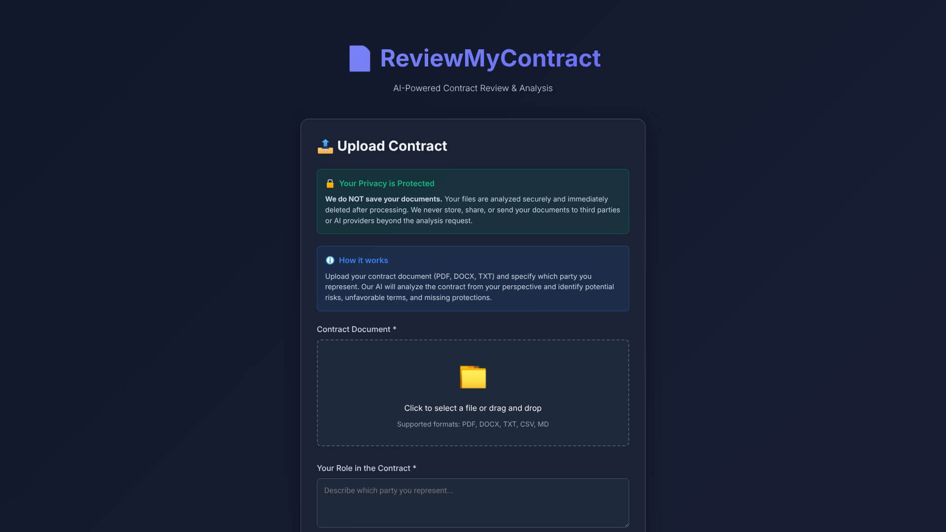ReviewMyContract screenshot
