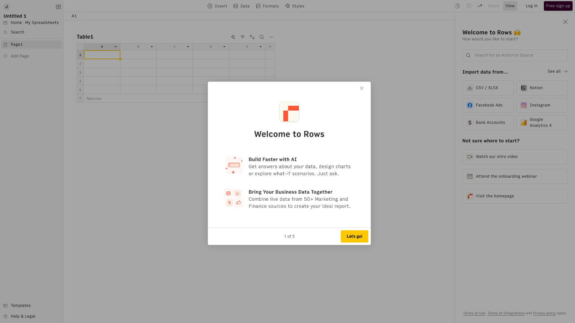 Rows screenshot