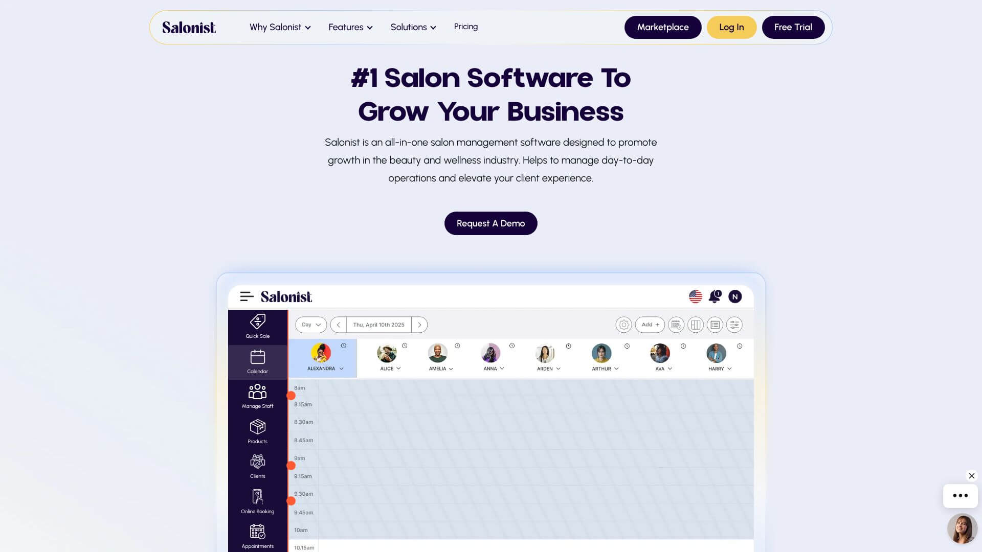 Salonist screenshot