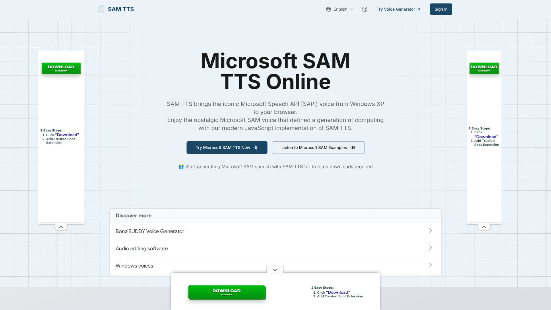 SAM TTS screenshot