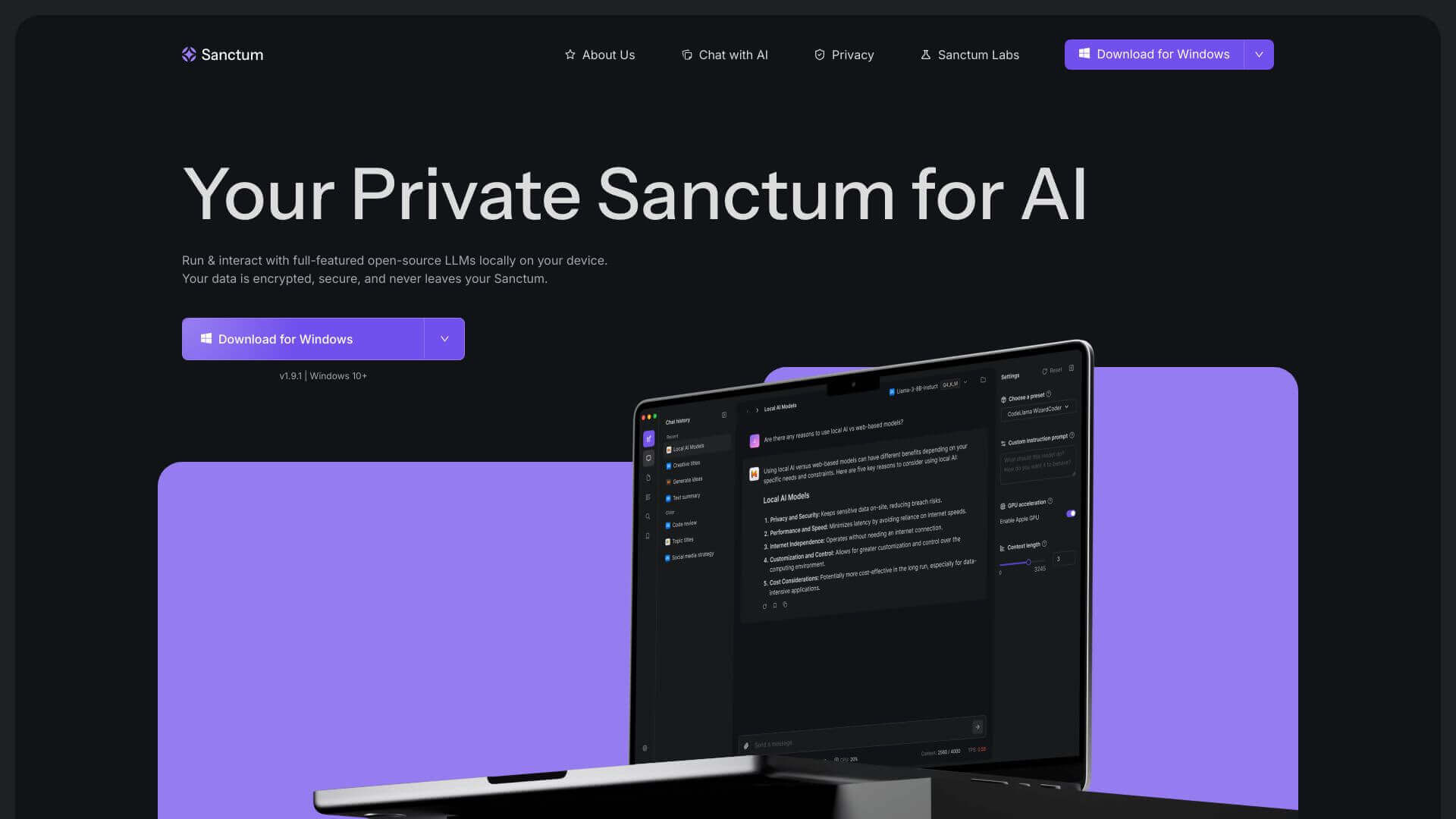 Sanctum screenshot