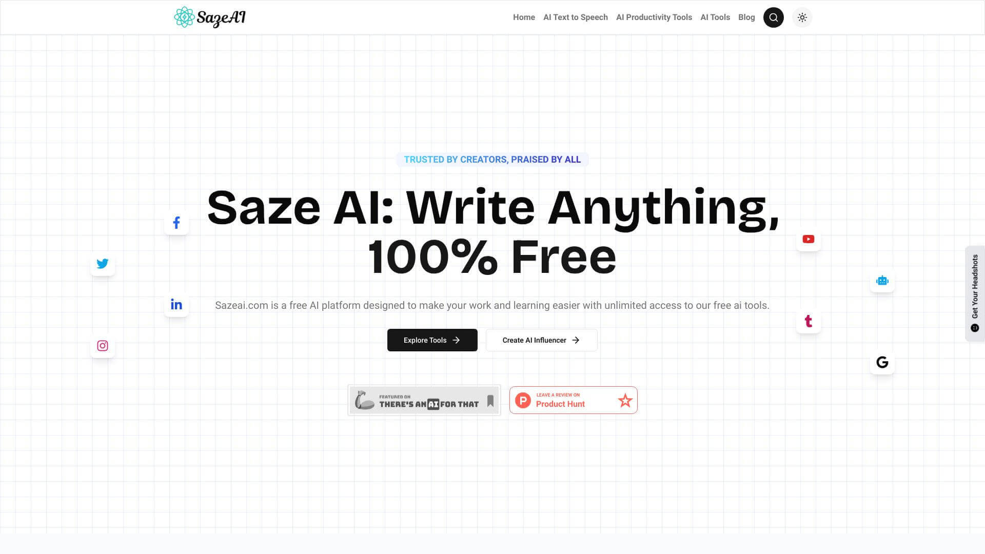 Saze AI screenshot
