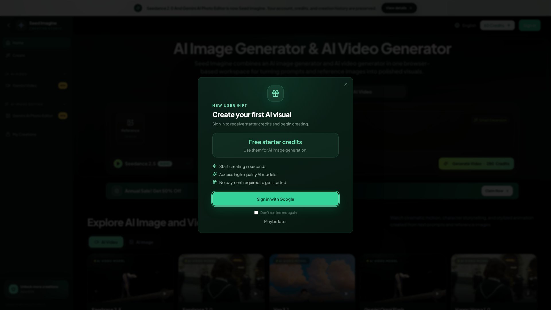 Seed Imagine screenshot