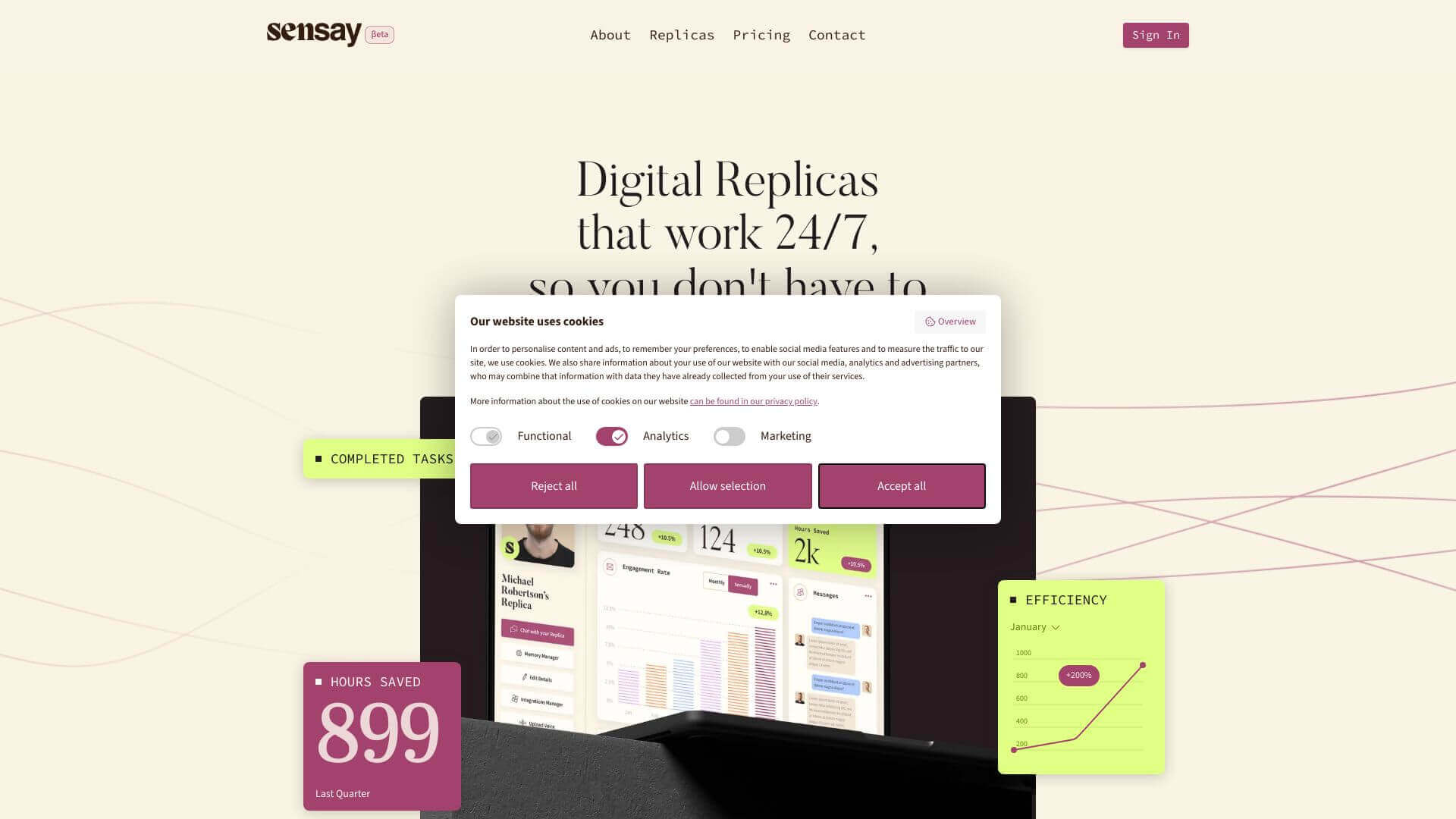Sensay screenshot