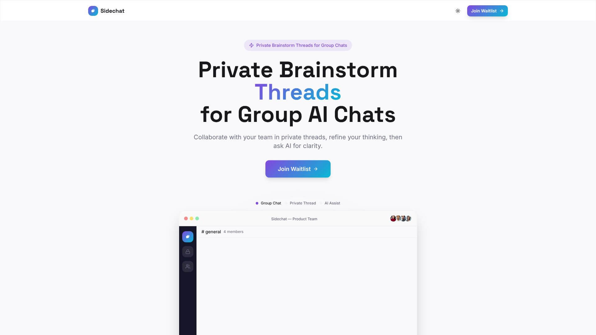 Sidechat screenshot