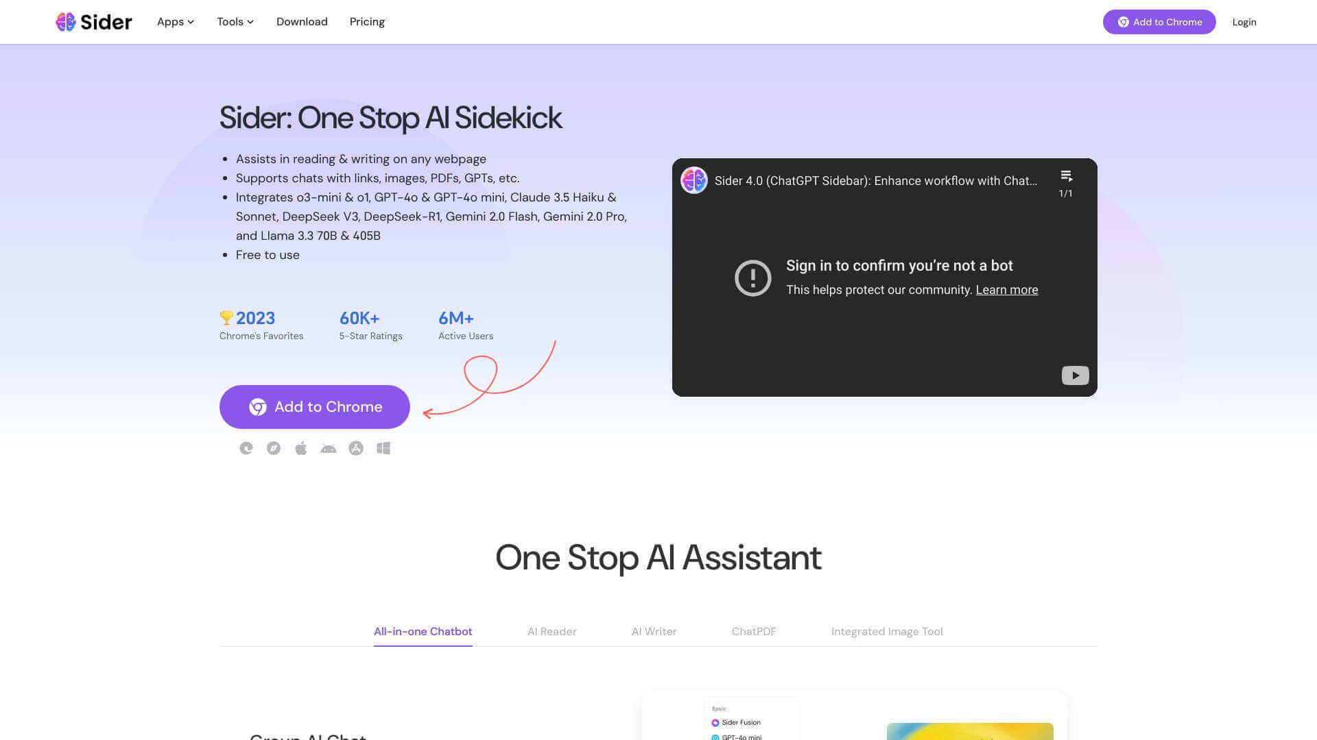 Sider AI screenshot