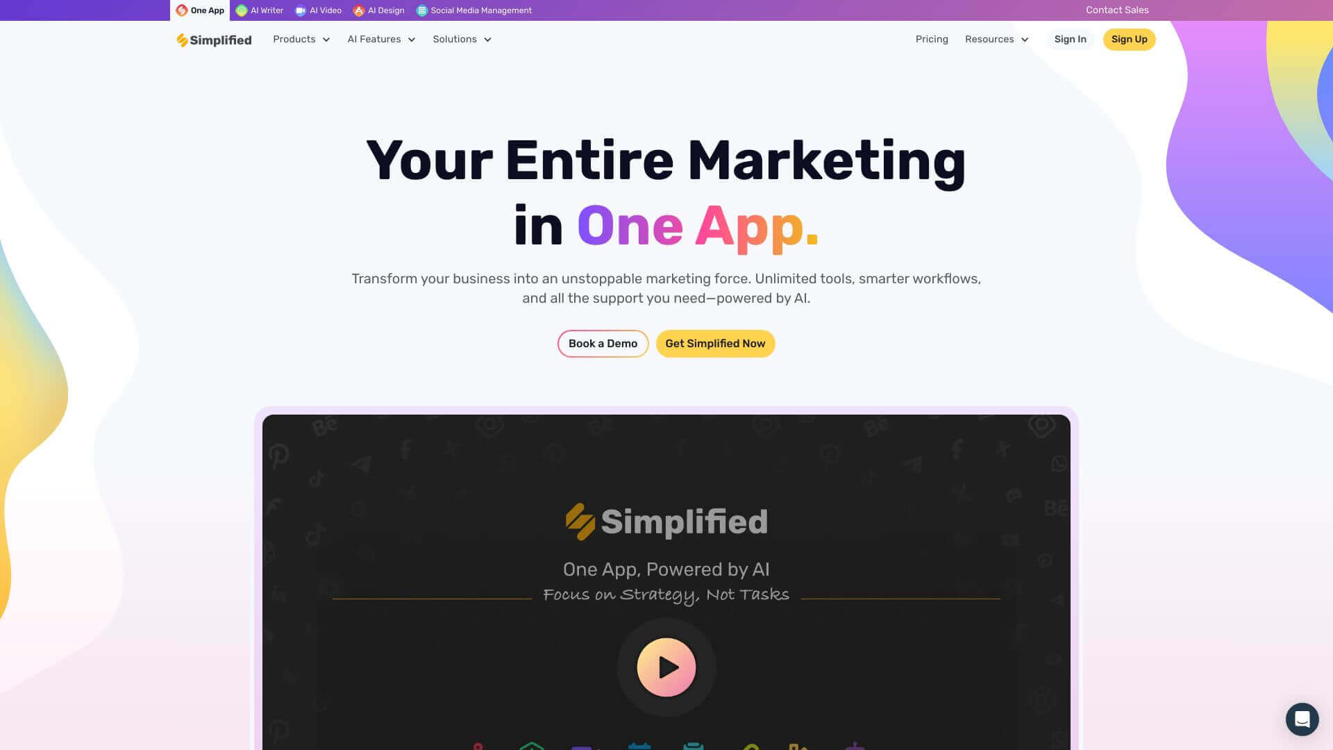 Simplified screenshot