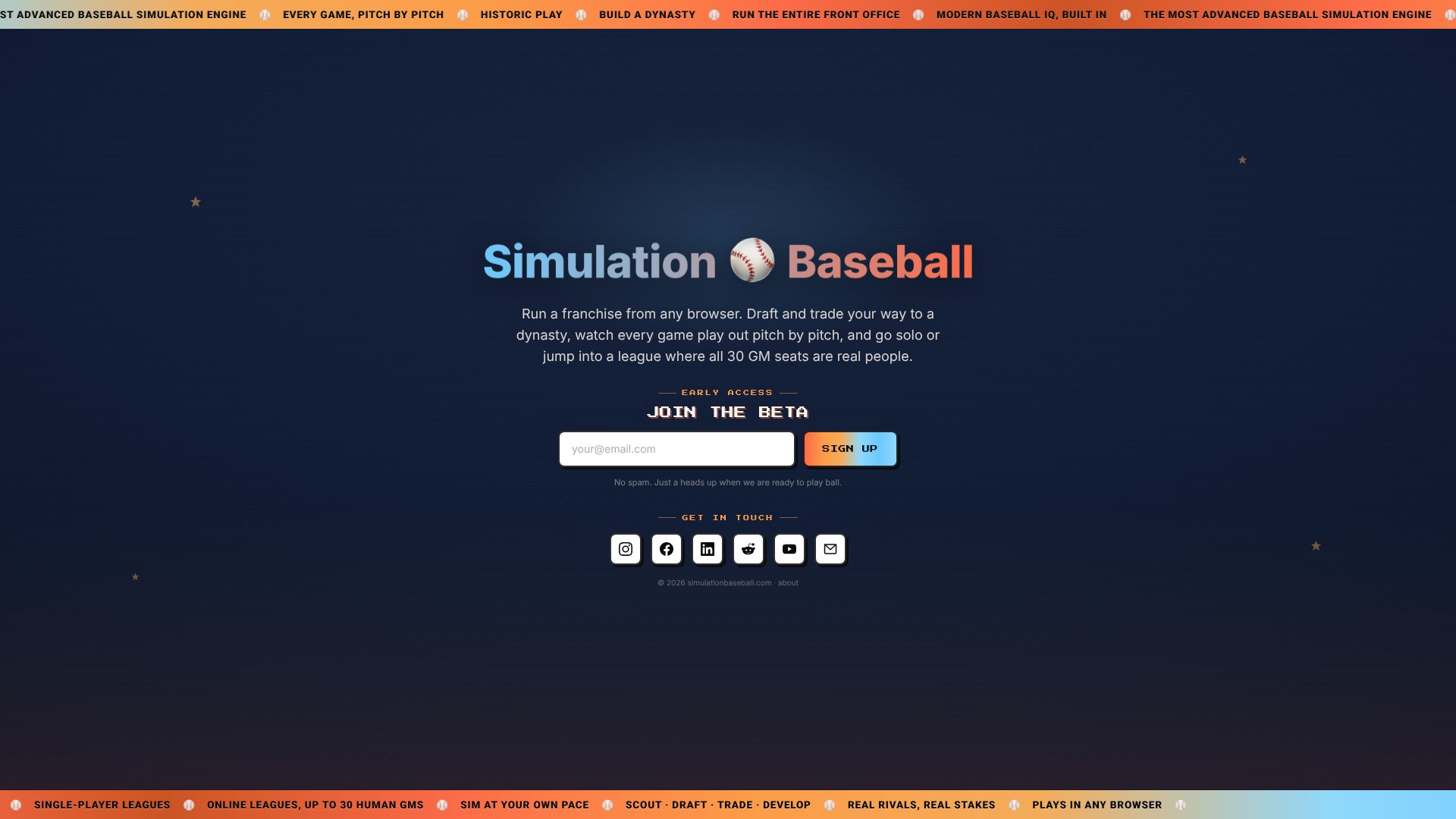 Simulation Baseball screenshot