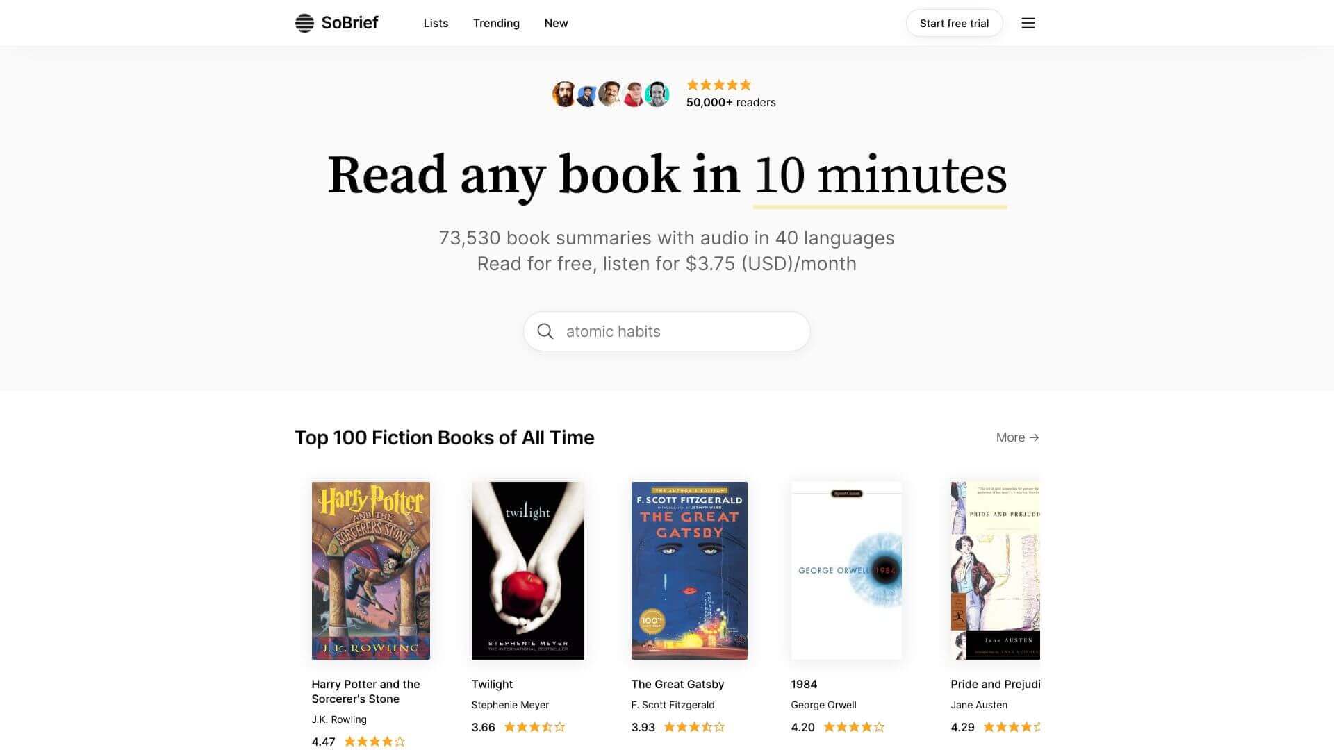 SoBrief.com screenshot