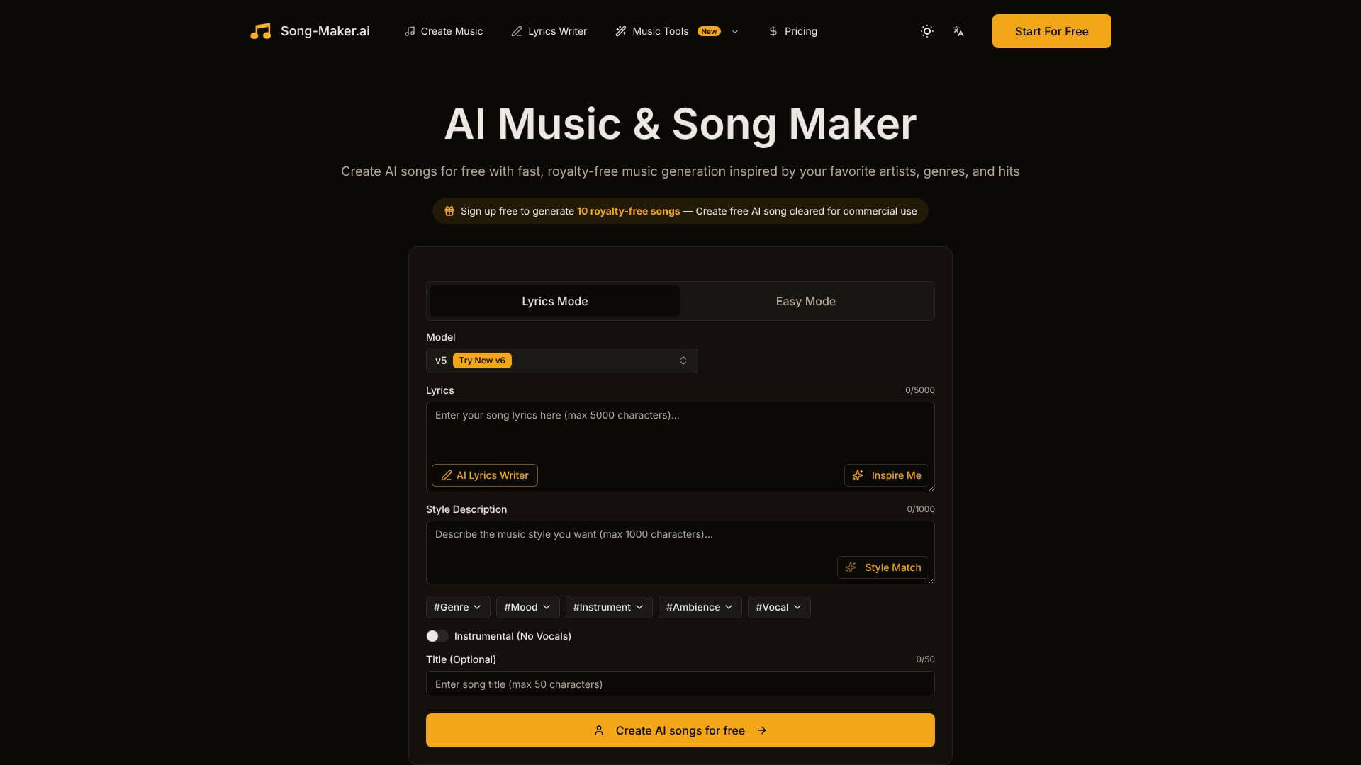 Song Maker AI screenshot