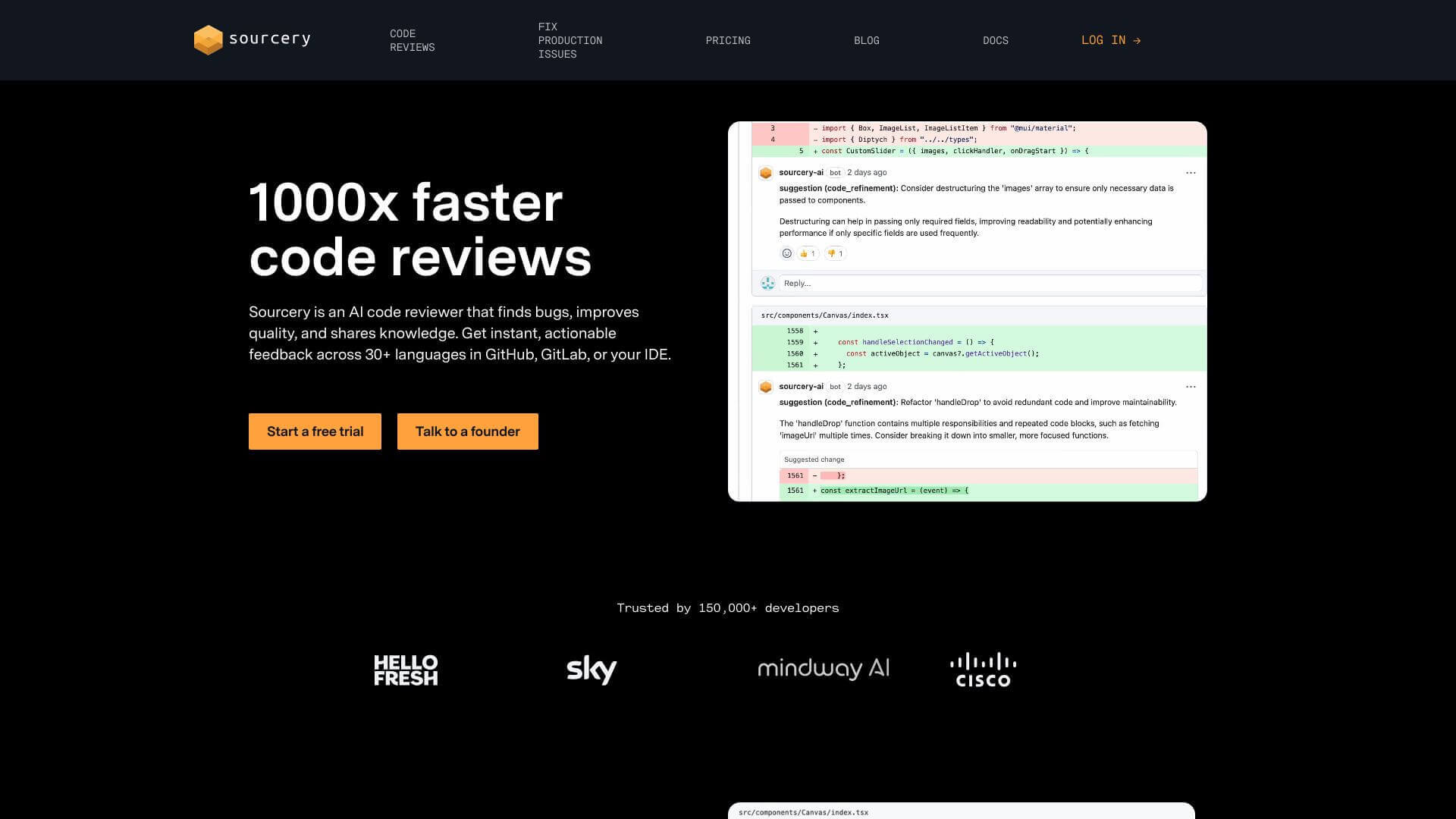 Sourcery screenshot