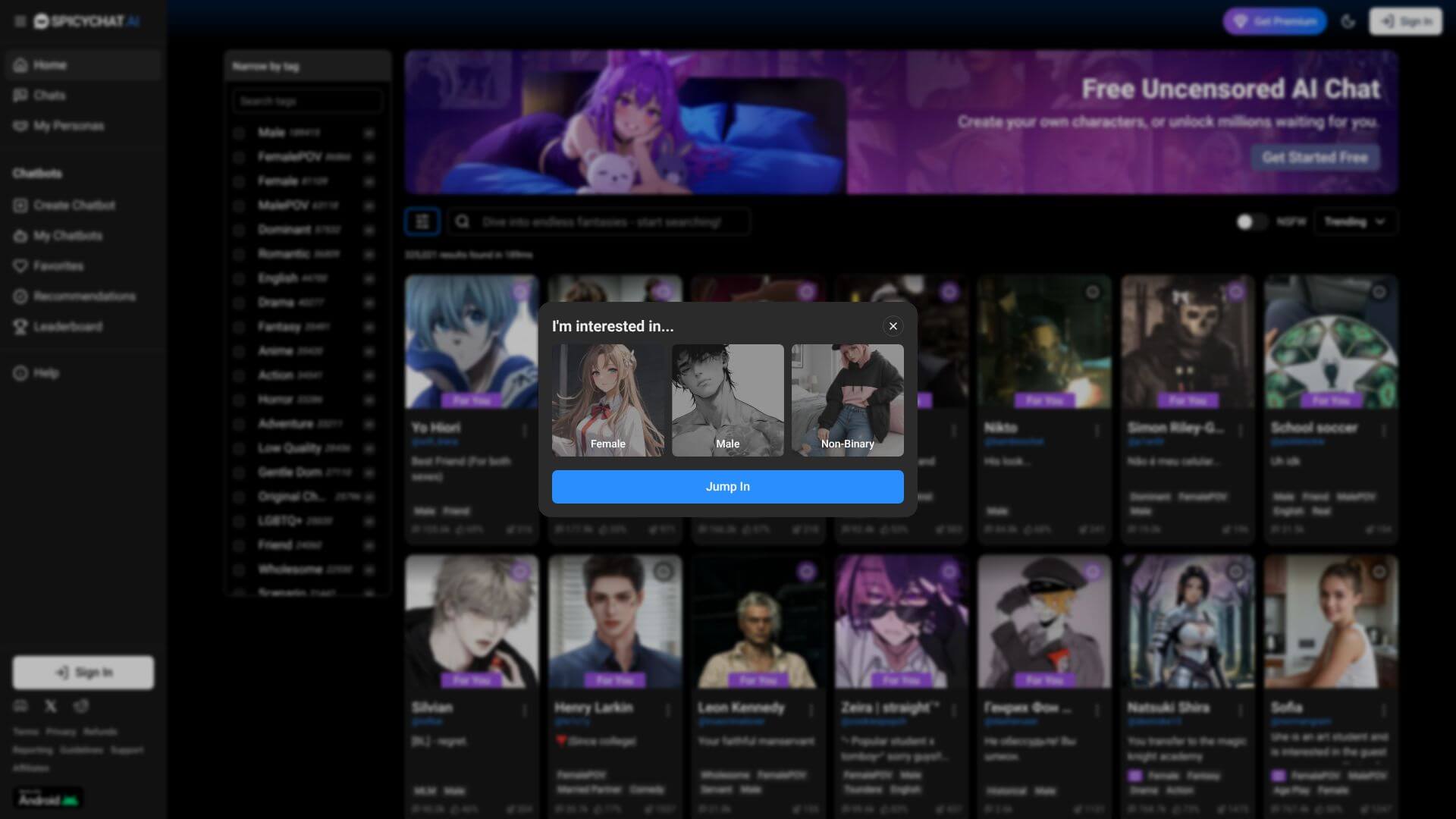 SpicyChat AI screenshot