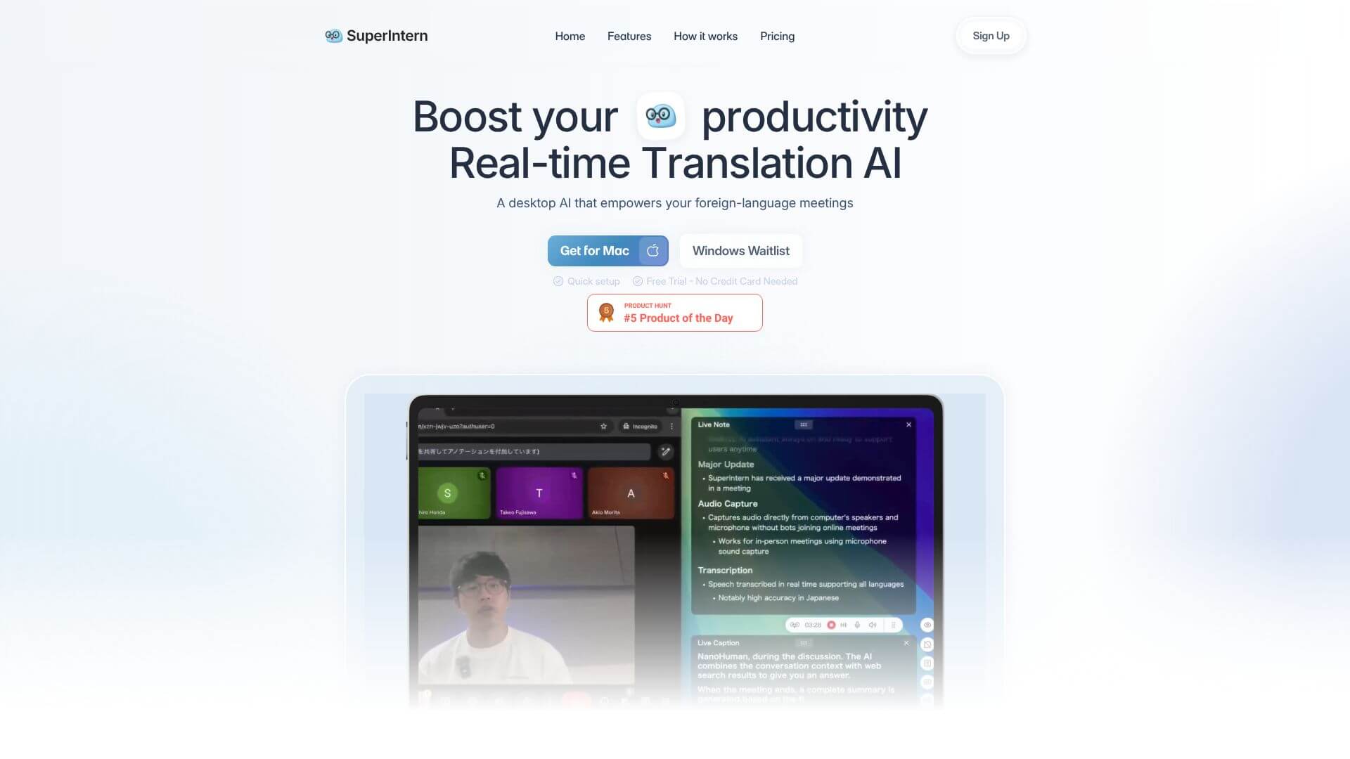 SuperIntern Translation screenshot