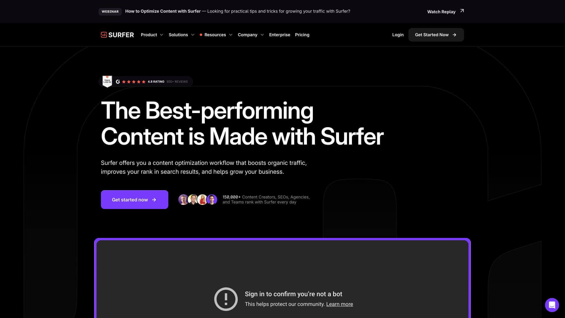 Surfer SEO screenshot