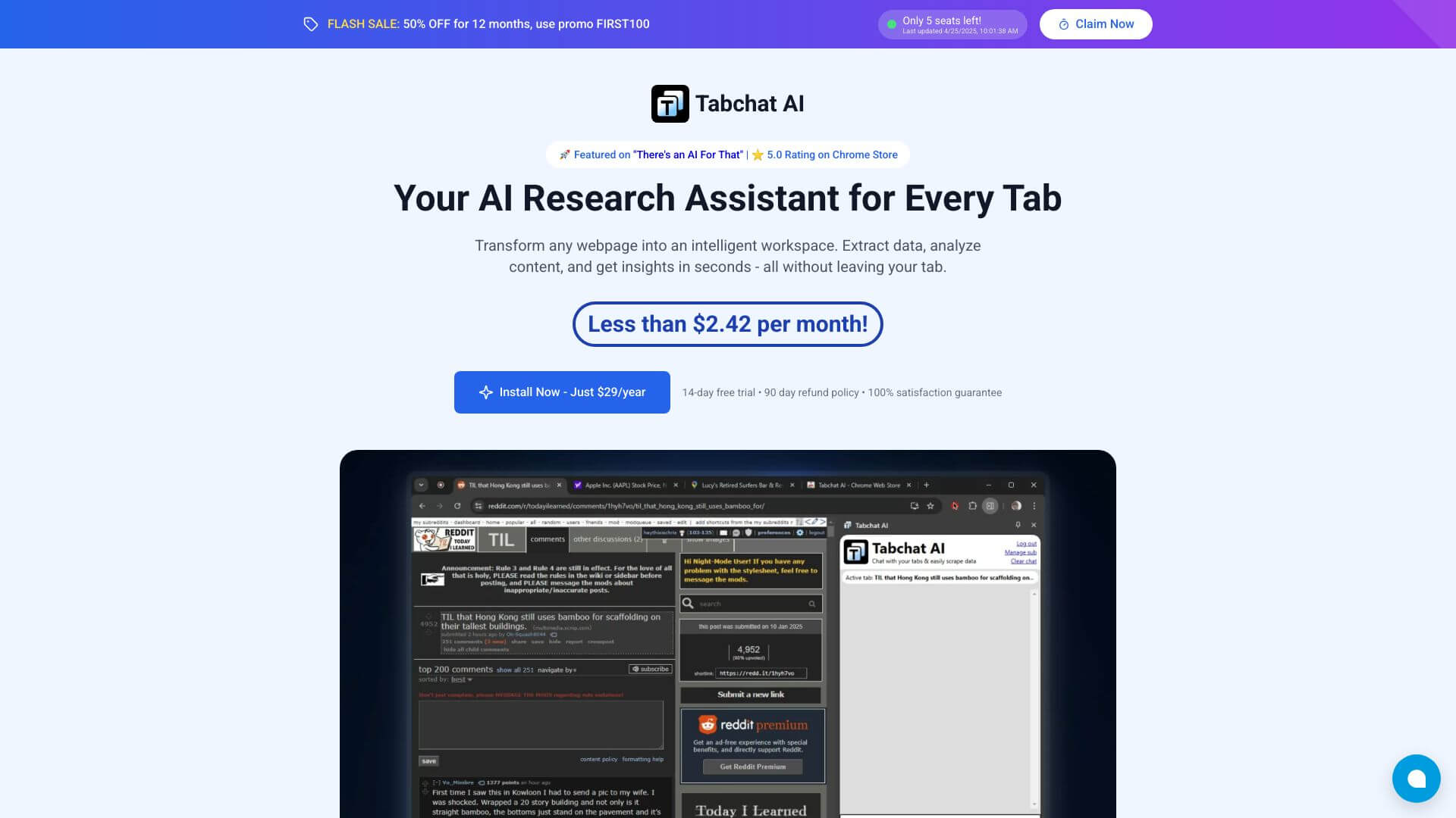 Tabchat AI screenshot
