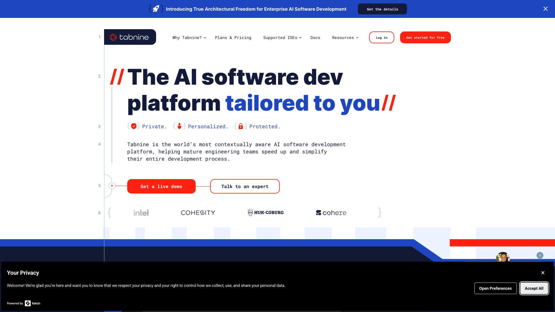 Tabnine screenshot