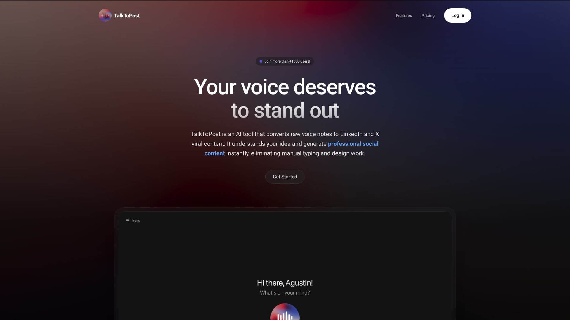 TalkToPost screenshot