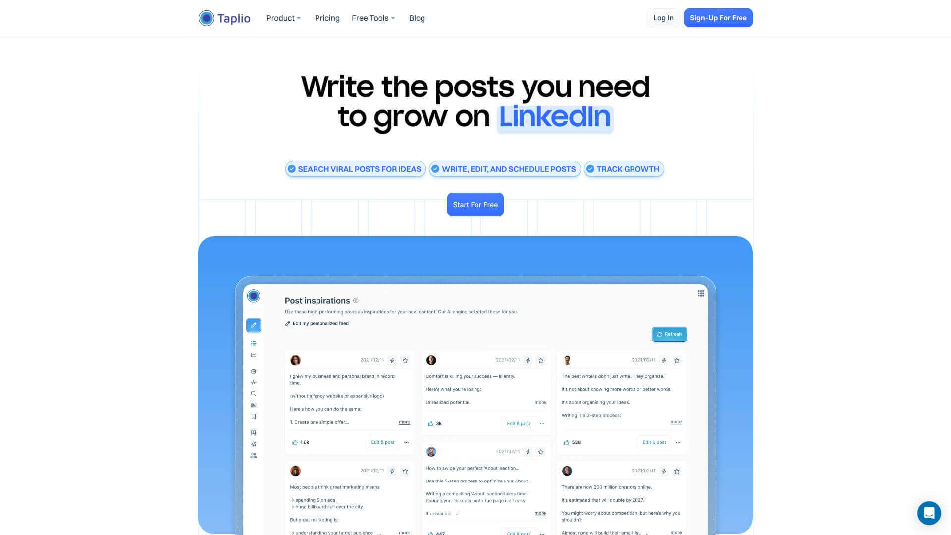 Taplio screenshot