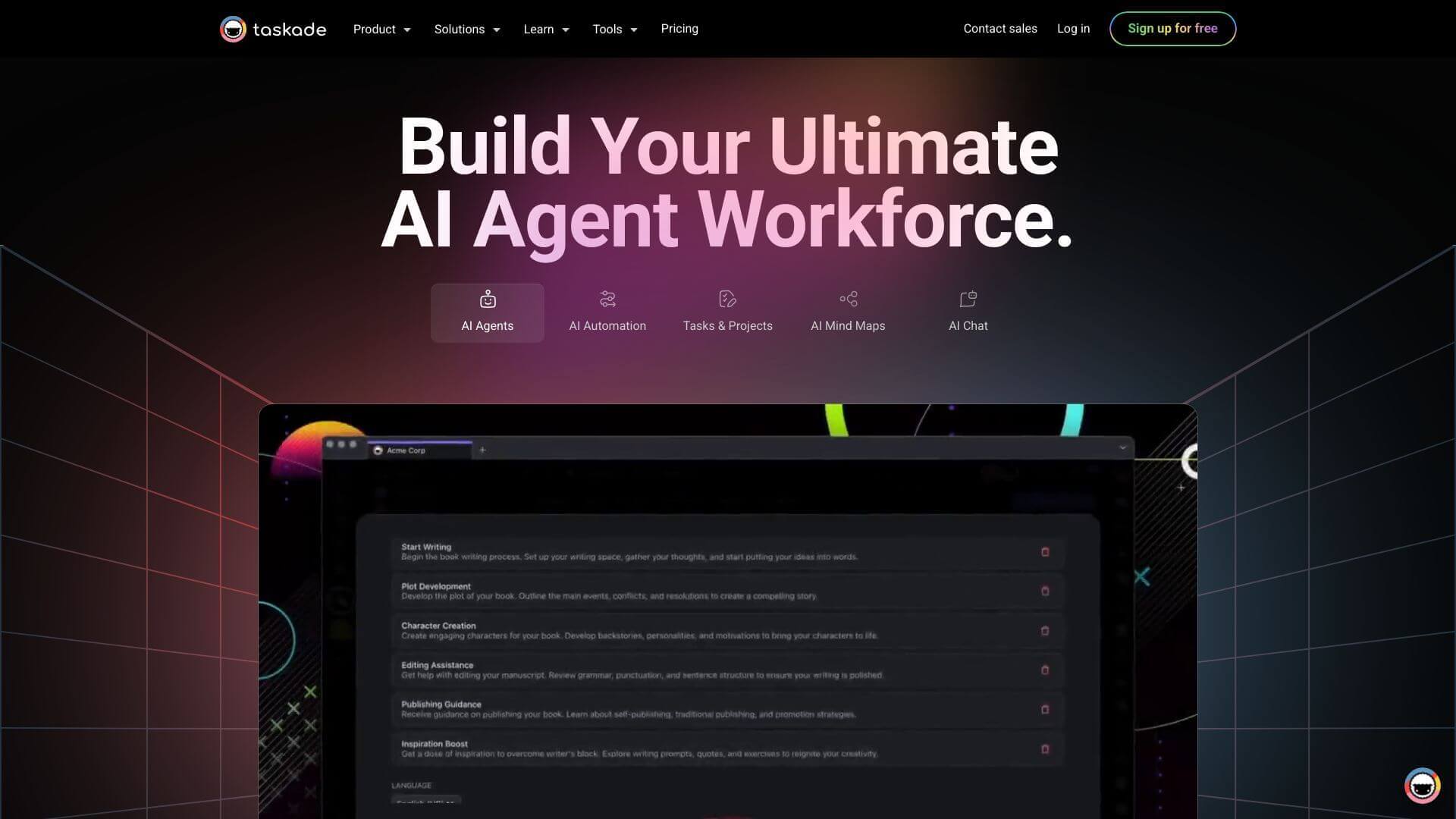 Taskade AI screenshot
